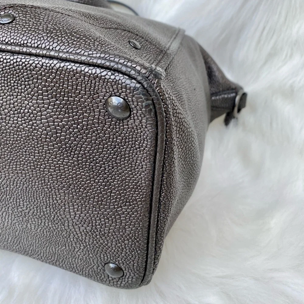 Coach ✨ Mickie Caviar Grain Leather Satchel